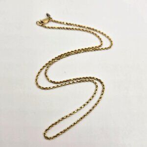 14K Yellow Gold Rope Style Chain Necklace